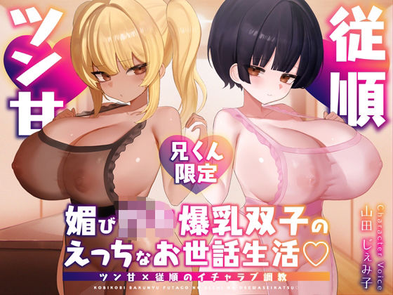 【完全無料】【兄くん限定】媚び〇キ爆乳双子のえっちなお世話生活（はーと） ツン甘×従順のイチャラブ調教【KU100】｜d_582529
