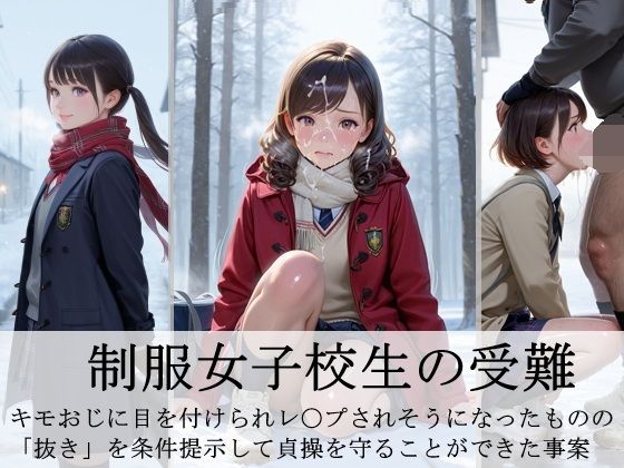 【完全無料】制服女子校生の受難 -キモおじに目を付けられ、レ〇プされそうになったものの 「抜き」を条件提示して貞操を守ることができた事案-｜d_722542