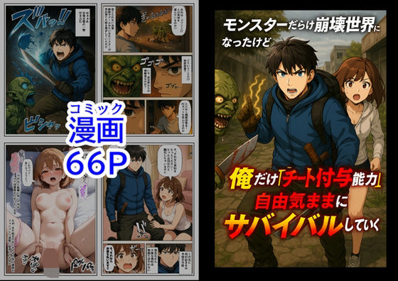 【完全無料】モンスターだらけの崩壊世界になったけど、俺だけ【チート付与能力】で自由気ままにサバイバルしていく《第1話》｜d_557160