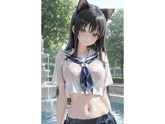 【完全無料】猫耳JKと噴水で｜d_732429