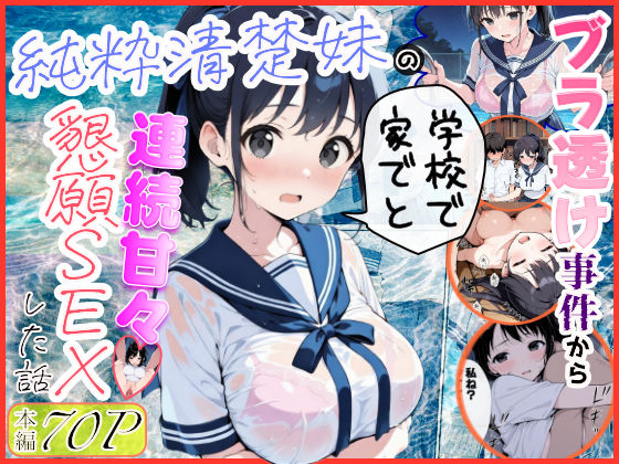 【完全無料】純粋清楚妹のブラ透け事件から、学校で家でと連続甘々中出し懇願SEXした話｜d_739883