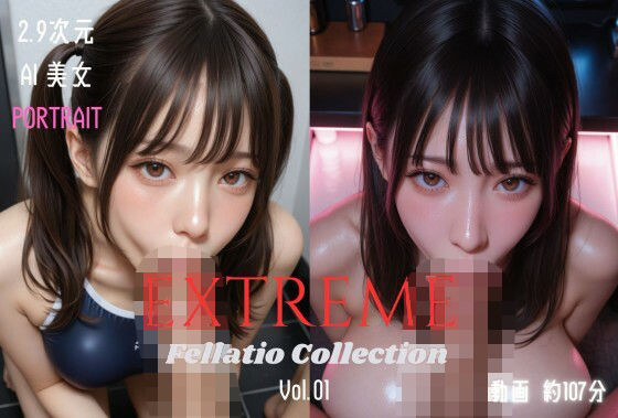 【完全無料】2.9次元AI美女 PORTRAIT EXTREME Fellatio Collection VOL.01 AI SEX 動画集｜d_741789