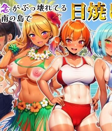 【完全無料】貞操観念がぶっ壊れてる南の島で日焼け女子校生たちとハメまくる話｜d_791242