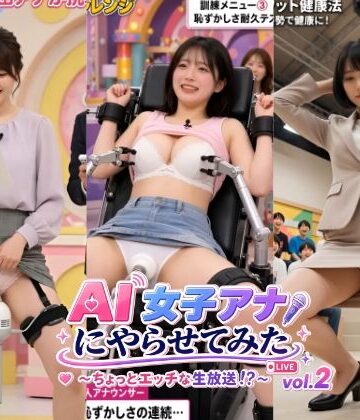 【完全無料】AI女子アナにやらせてみた 〜ちょっとエッチな生放送！？〜 vol.2｜d_823361