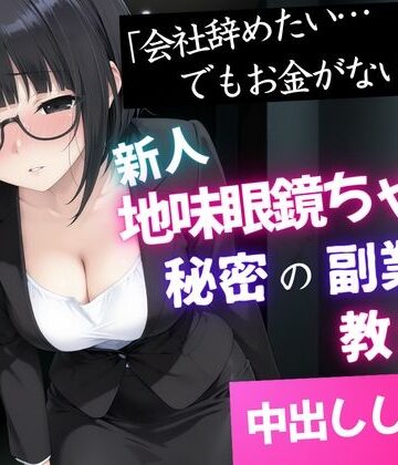 【完全無料】「会社辞めたい…でもお金がない」新人地味眼鏡ちゃんに秘密の副業を教えて中出しした話｜d_834413